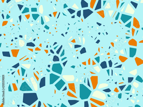 Colored abstract geometric flat grid facet polygonal pattern background