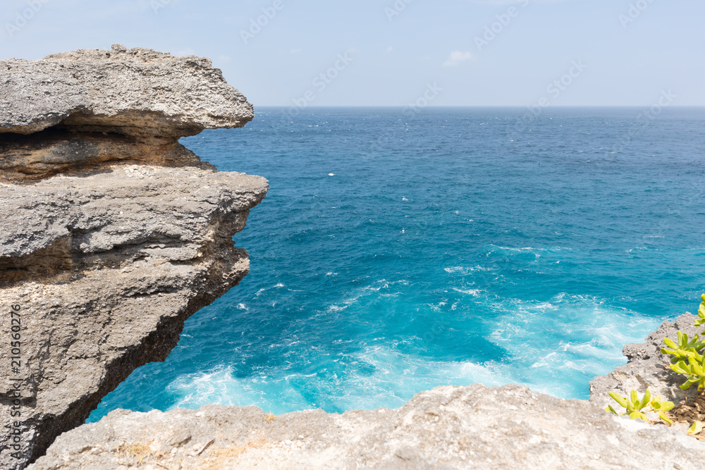 View from the shore of the island of Nusa Penida