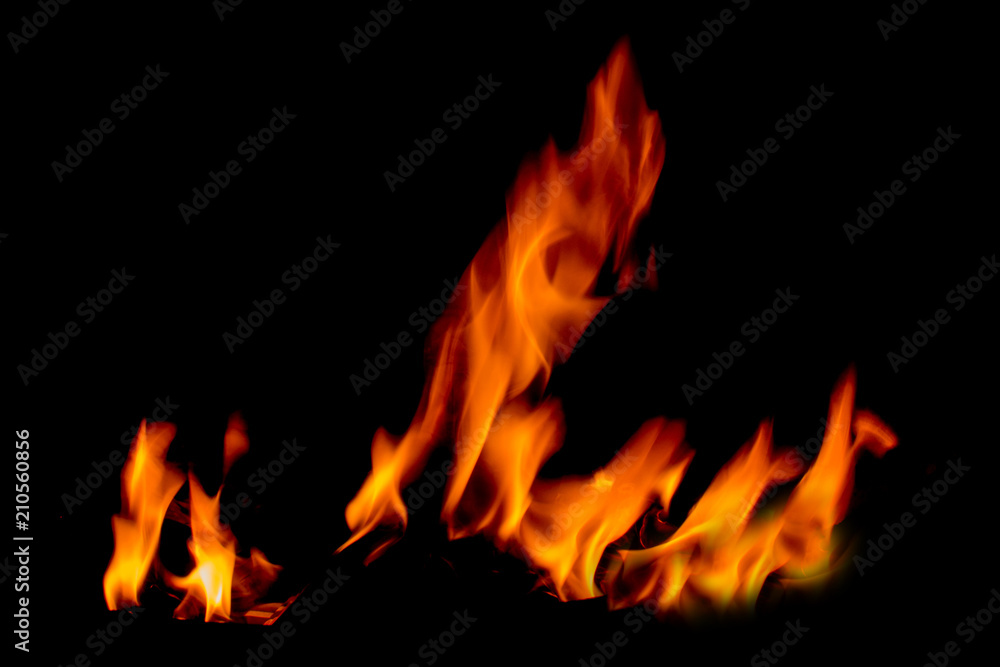 There is a fire in the background. There is a fire in the background.