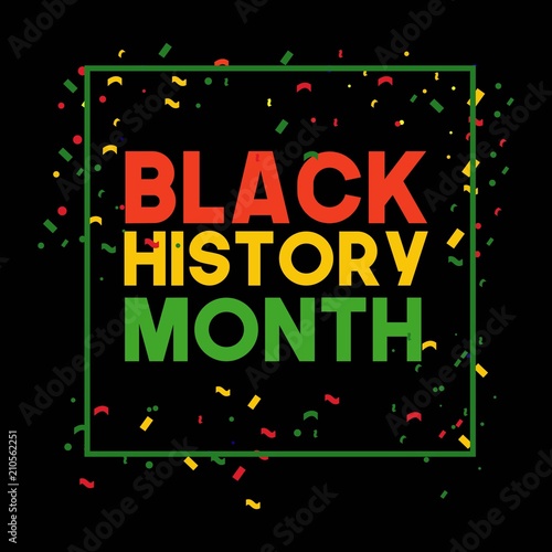 Black History Month Vector Template Design Illustrator
