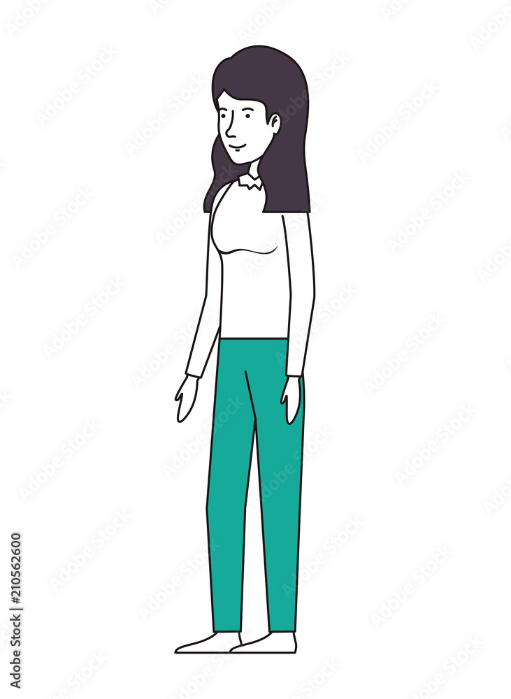 beautiful and young woman character vector illustration design beautiful and young woman character vector illustration design