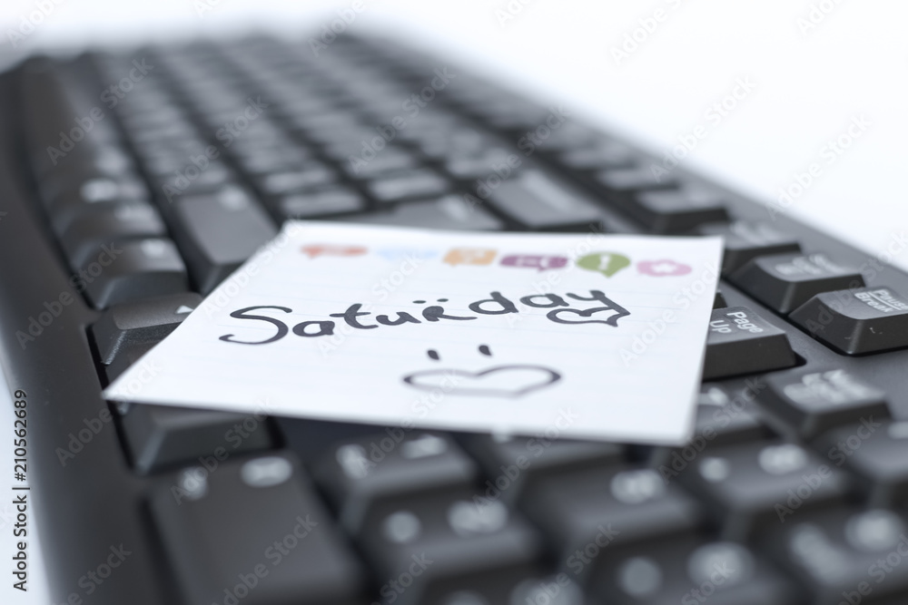 days of the week written marker on the sticker are on the keyboard days of the week written marker on the sticker are on the keyboard