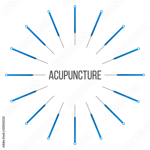 Creative vector illustration of acupuncture therapy isolated on transparent background. Art design spa treatments. Abstract concept graphic element