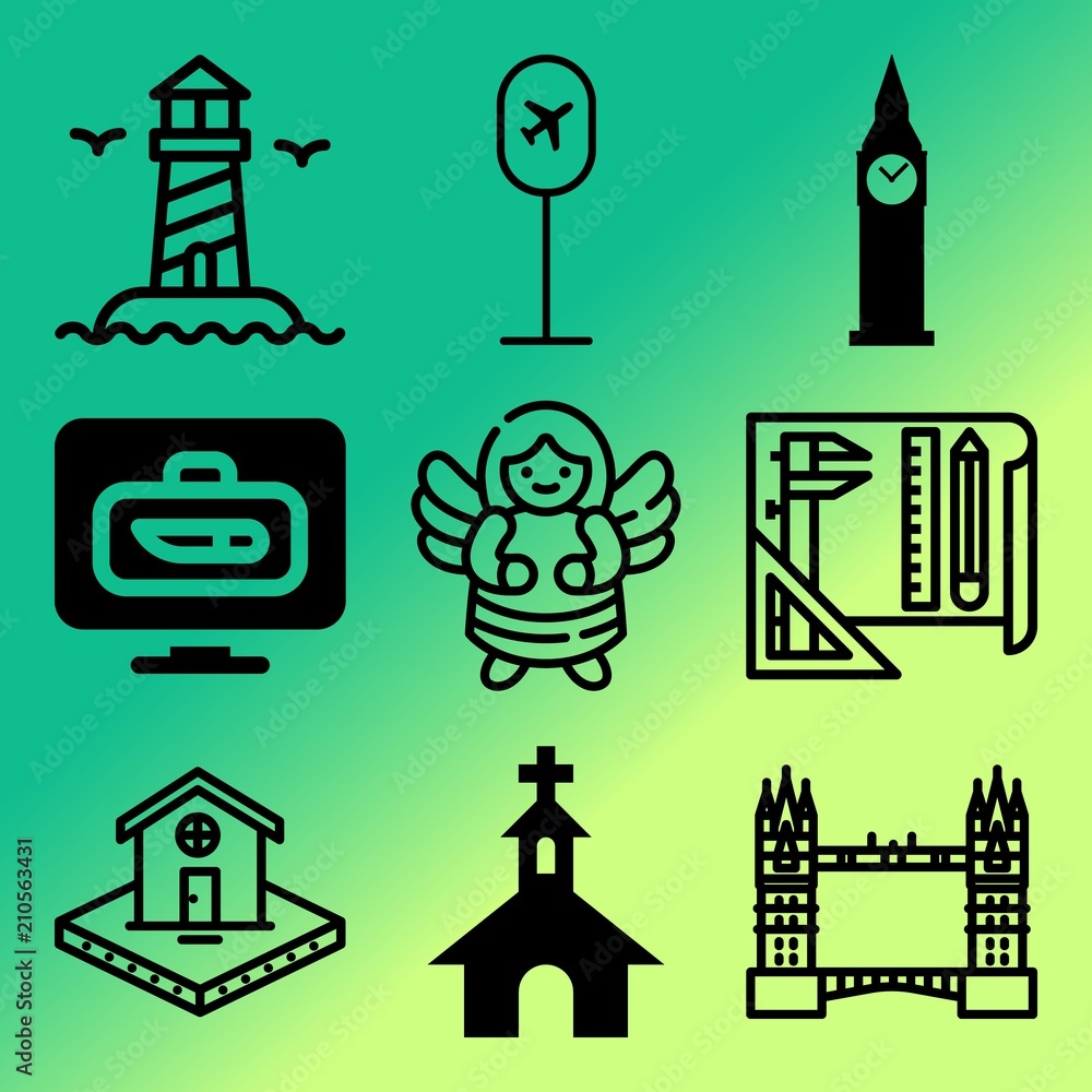 Vector icon set about building with 9 icons related to home, lounge, united, draft and person Vector icon set about building with 9 icons related to home, lounge, united, draft and person