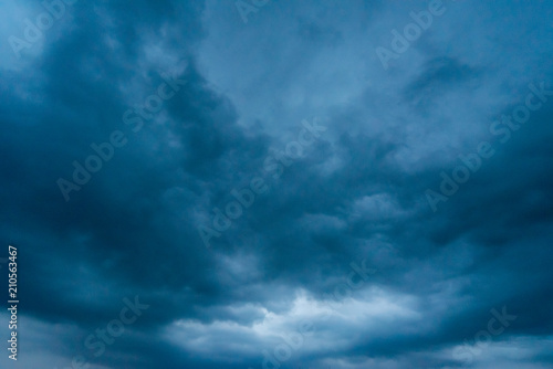 dark storm clouds with background,Dark clouds before a thunder-storm.