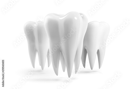 Realistic vector human tooth icon. Design template. Tooth isolated icon set. Healthy teeth 3d logo with white enamel and root. Dentistry, dental health care, dentist office, oral hygiene themes