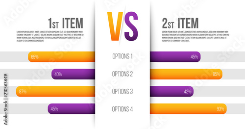 Creative vector illustration of service comparison table isolated on transparent background. Art design. Product info with description indicators. Abstract concept graphic bars infographic element