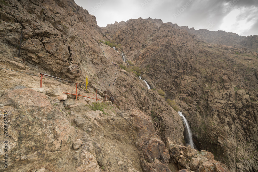 Trek to Tochal Mountain from Darband village in northern Tehran, Iran Trek to Tochal Mountain from Darband village in northern Tehran, Iran