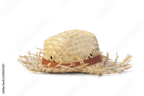 straw hat isolated on a white background photo