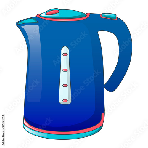 Electric kettle icon. Cartoon of electric kettle vector icon for web design isolated on white background