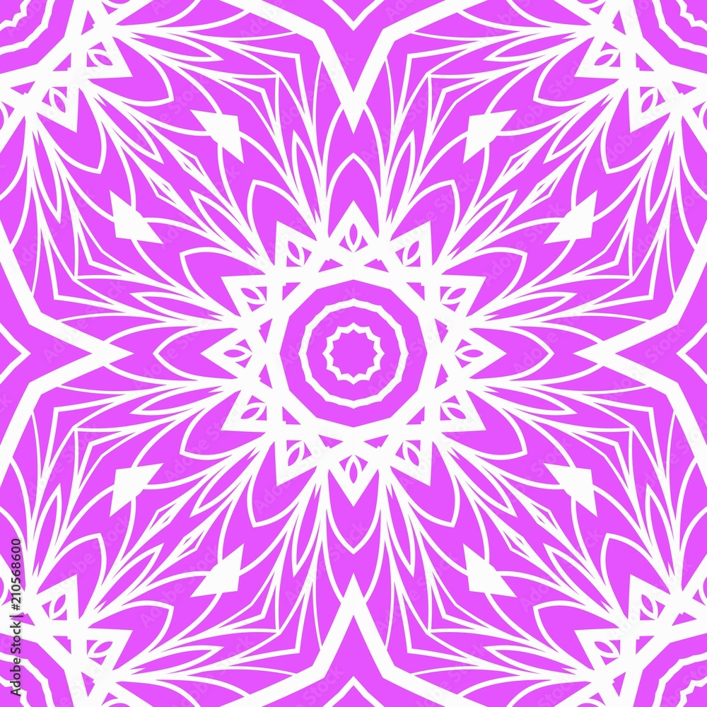 Vector illustration. pattern with floral mandala, decorative seamless ornament. design for print fabric, bandana. Vector illustration. pattern with floral mandala, decorative seamless ornament. design for print fabric, bandana.