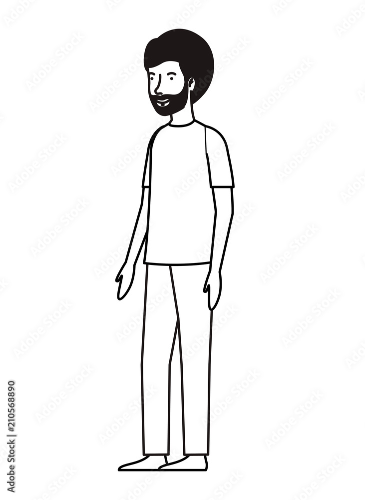 young man with beard avatar character vector illustration design young man with beard avatar character vector illustration design