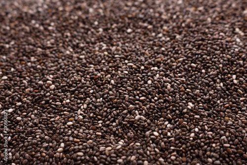 chia seeds on a white acrylic background