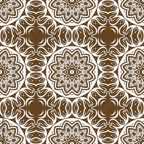 Decorative floral ornament. seamless pattern. vector illustration. Tribal Ethnic Arabic, Indian, motif. for interior design, wallpaper.