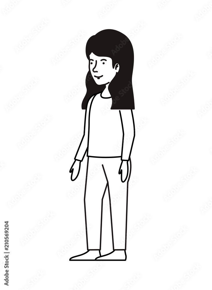 beautiful and young woman character vector illustration design beautiful and young woman character vector illustration design