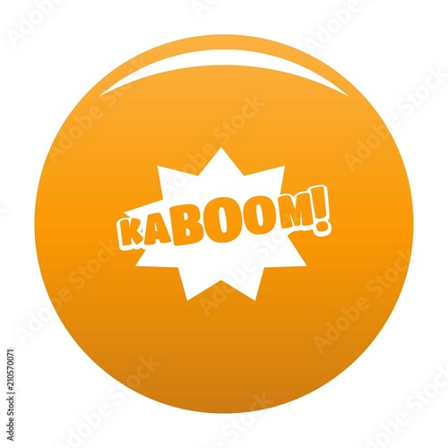 Comic boom kaboom icon. Simple illustration of comic boom kaboom vector icon for any design orange