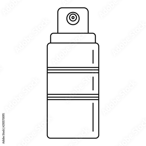 Sunscreen spray icon. Outline illustration of sunscreen spray vector icon for web design isolated on white background