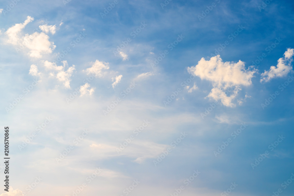Fototapeta premium Clouds on a blue sky as background