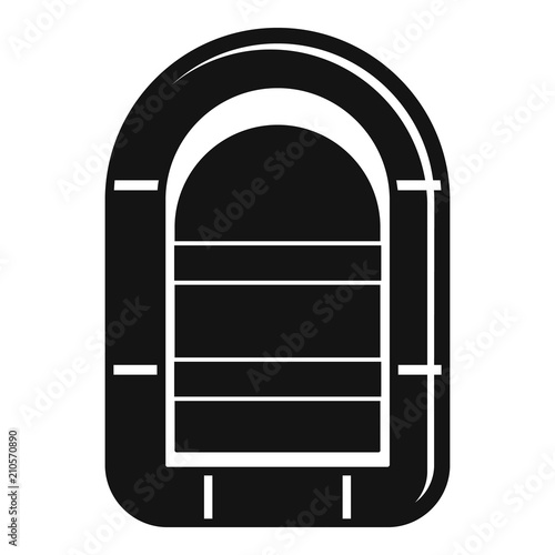 Rubber boat icon. Simple illustration of rubber boat vector icon for web design isolated on white background