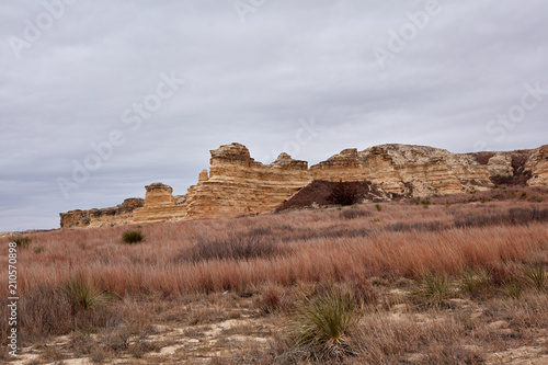 Eroded rock formations at Castle Rock badlands