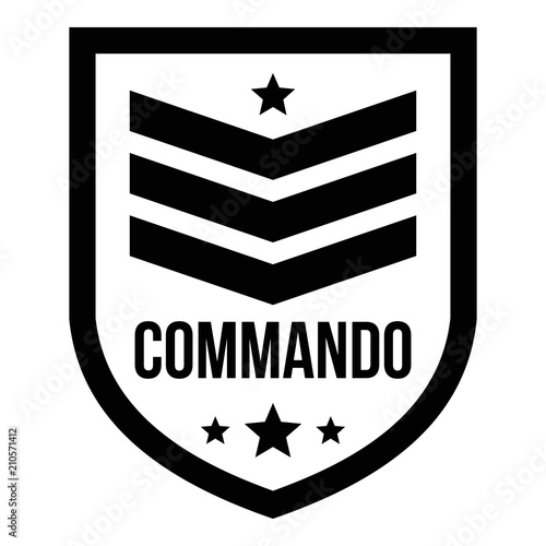 Commando badge logo. Simple illustration of commando badge vector logo for web design isolated on white background