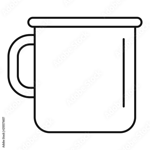 Metal cup icon. Outline illustration of metal cup vector icon for web design isolated on white background