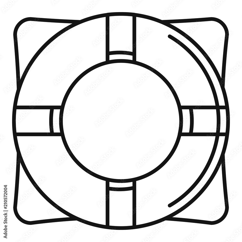Life buoy icon. Outline illustration of life buoy vector icon for web design isolated on white background Life buoy icon. Outline illustration of life buoy vector icon for web design isolated on white background