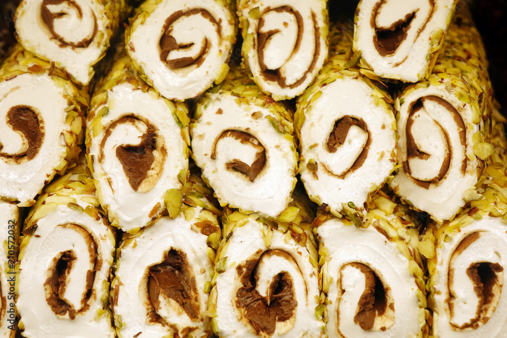 Oriental sweets in the range of the store. Turkish Delight Oriental sweets in the range of the store. Turkish Delight