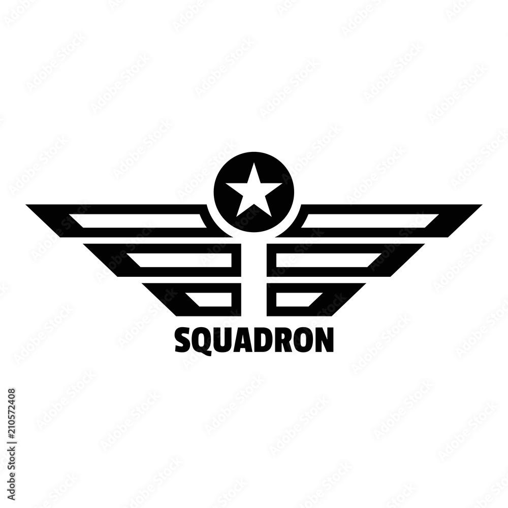 Squadron logo. Simple illustration of squadron vector logo for web