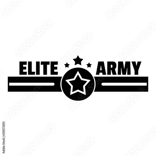 Elite army logo. Simple illustration of elite army vector logo for web design isolated on white background