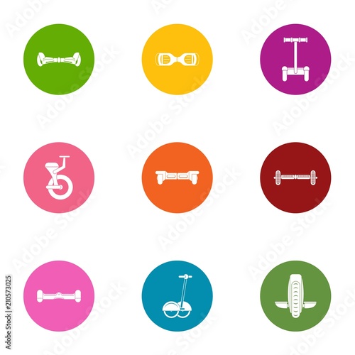Riding icons set. Flat set of 9 riding vector icons for web isolated on white background