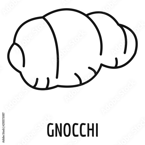Gnocchi pasta icon. Outline gnocchi pasta vector icon for web design isolated on white background