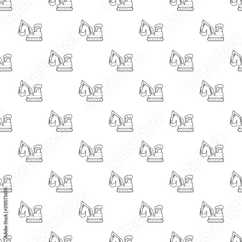 Excavator pattern vector seamless repeating for any web design