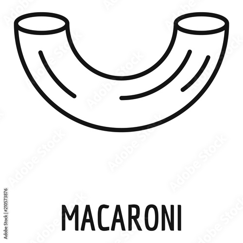 Macaroni icon. Outline macaroni vector icon for web design isolated on white background
