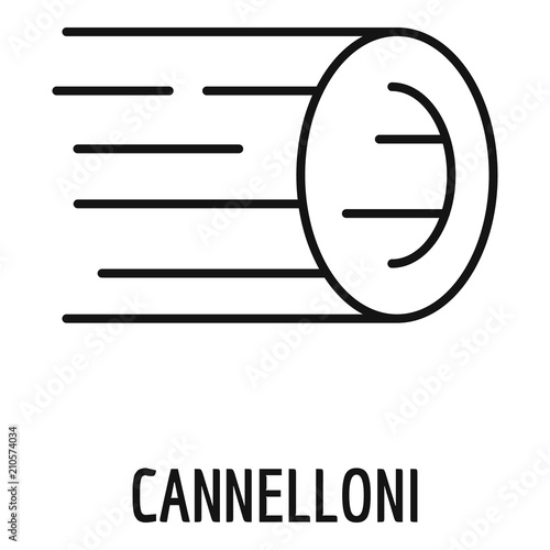 Cannelloni pasta icon. Outline cannelloni pasta vector icon for web design isolated on white background