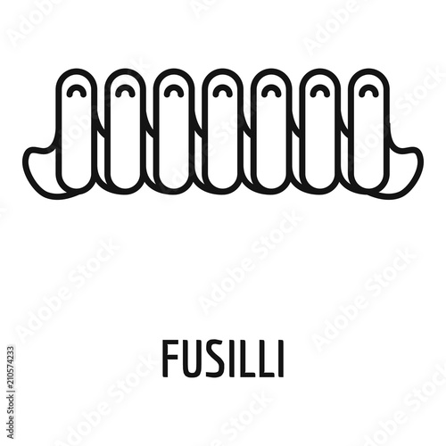 Fusilli icon. Outline fusilli vector icon for web design isolated on white background