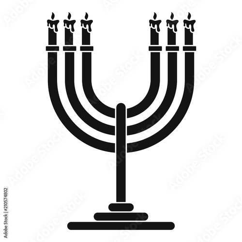 Candles on support icon. Simple illustration of candles on support vector icon for web design isolated on white background