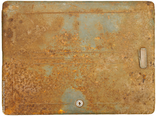 Foto The Texture Of The Rusty Lid From The Old Iron Container.