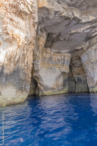 Dwejra, the island of Gozo, Malta. Coastal cliffs