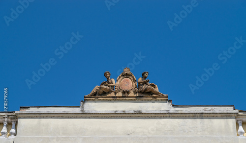 Buildings architecture in Oradea, Romania, Crisana Region photo