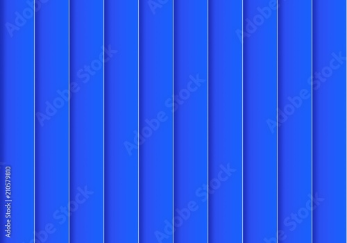 Colorful background consisting of blue rectangle in a row next to each other. Mosaic of geometric elements. Blue vertical louver of parts 