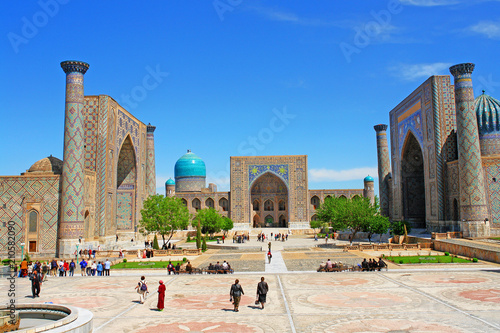 The Registan -  the heart of the ancient city of Samarkand  in Uzbekistan
 photo