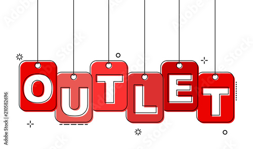 red flat line tag outlet