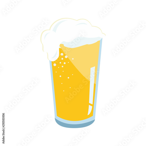 Mug glass of beer icon simple flat vector illustration