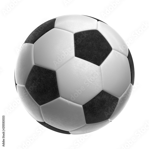 Soccer-ball isolated on white background 3d illustration