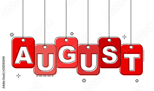 red flat line tag august