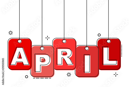 red flat line tag april