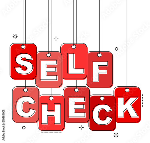 red flat line tag self check