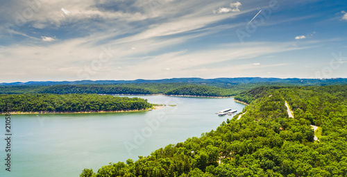 Aerial view of Bull Shoals lake in Branson, Missouri © nsc_photography