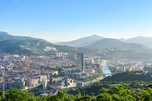 Skyline of Bilbao city, Spain